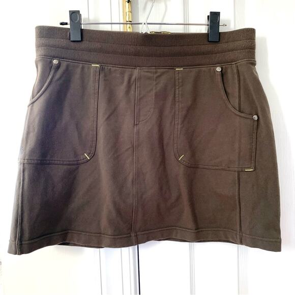 Athleta Brown Zip Pocket Mini Skort - Picture 1 of 9